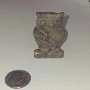 Labordorite Crystal Owl Carving
